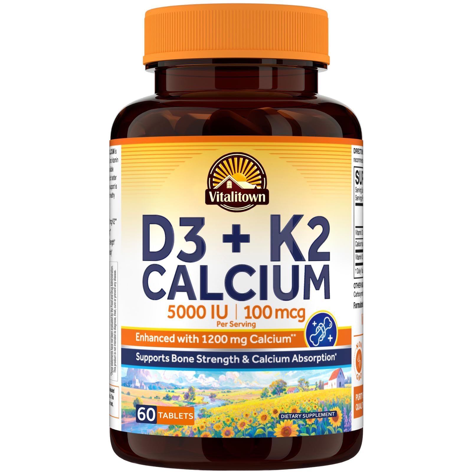 Vitalitown D3 K2 Calcium, bouteille prête à l'emploi
