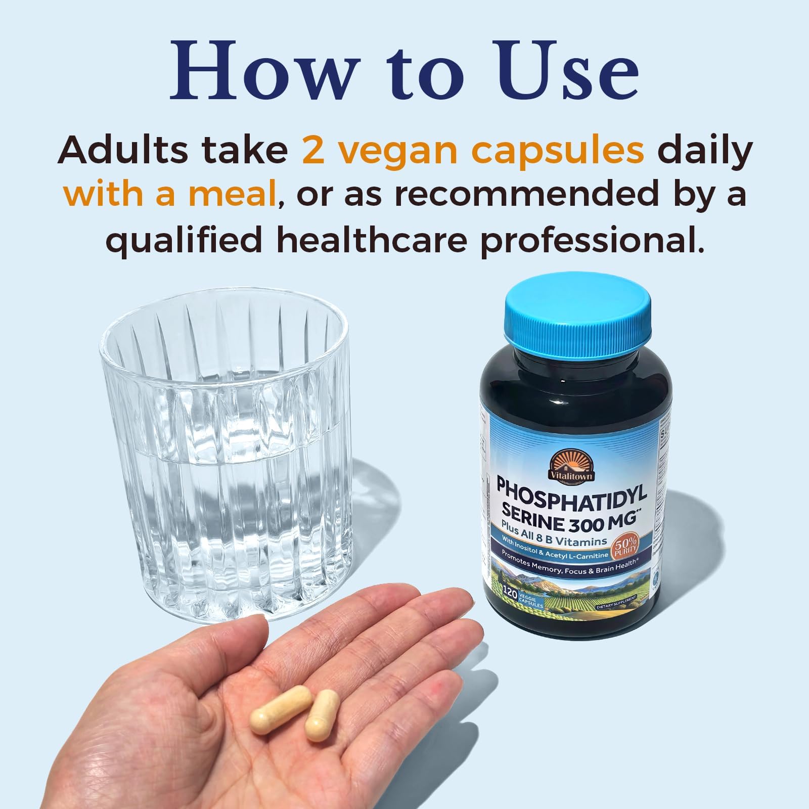 Capsules véganes Vitalitown sans allergènes majeurs