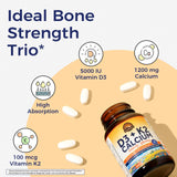 Étiquette Vitalitown D3 K2 Calcium avec informations claires