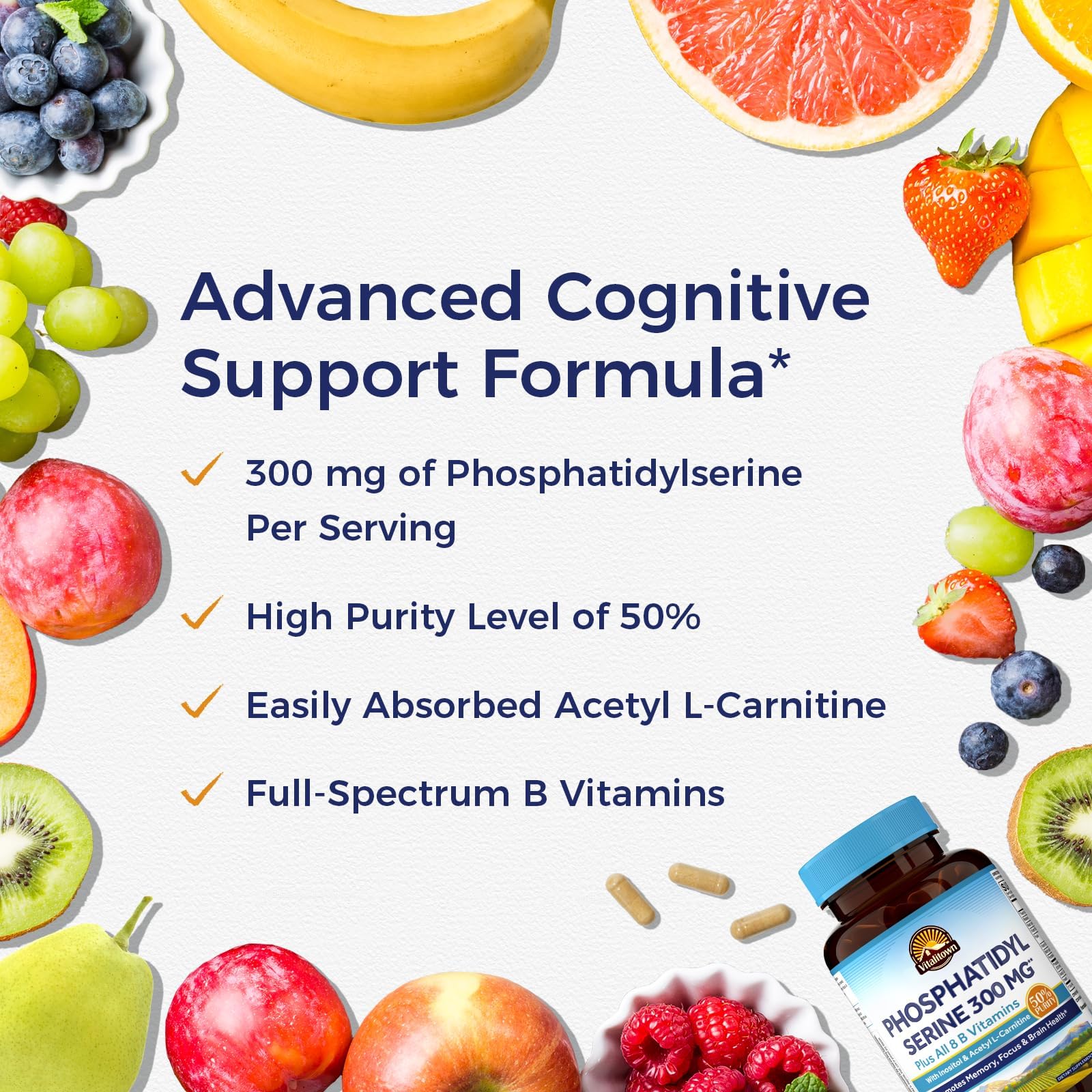 Vitalitown inositol et acetyl L-carnitine – capsules énergie cérébrale