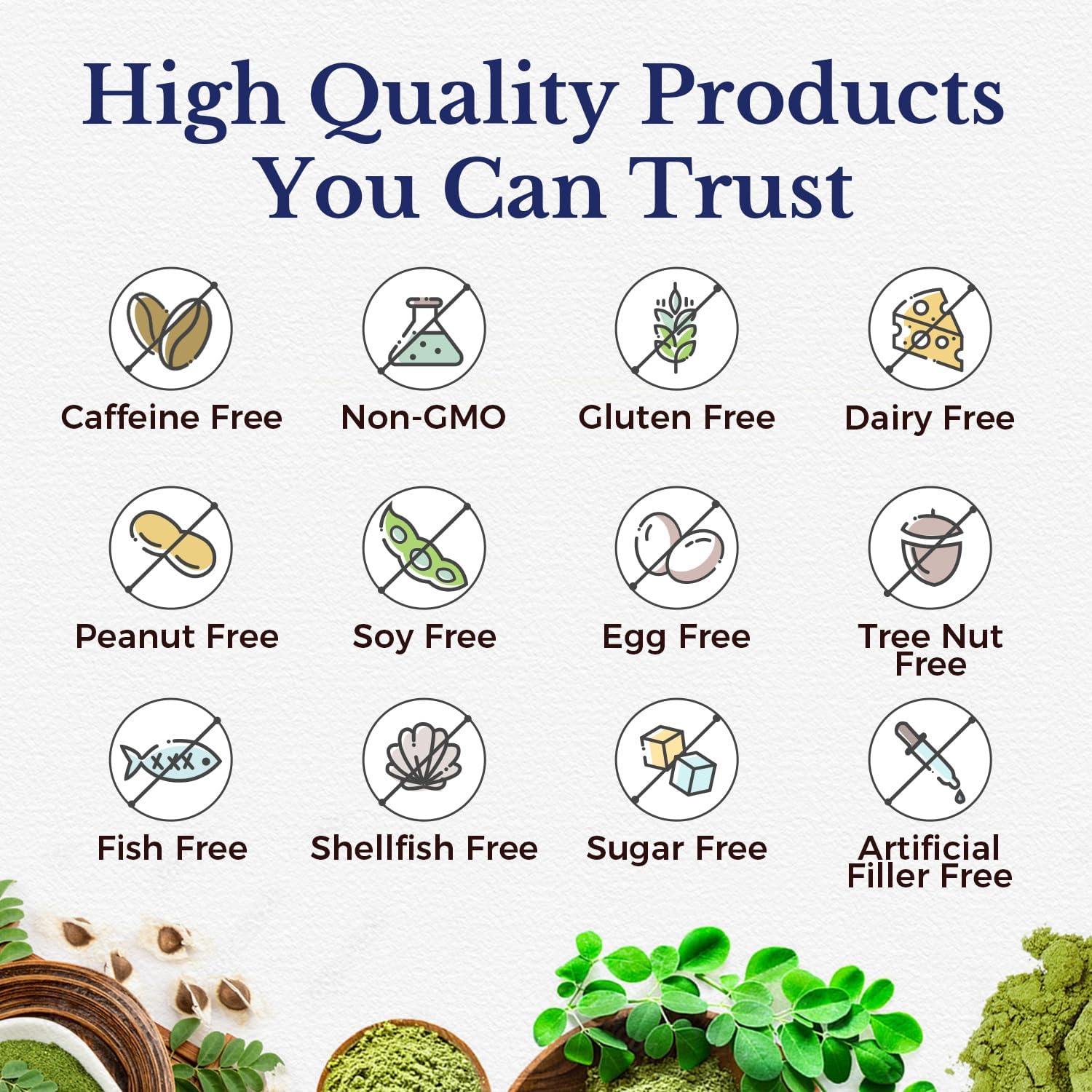 Ingrédients Vitalitown Moringa: présentation pratique et naturelle.