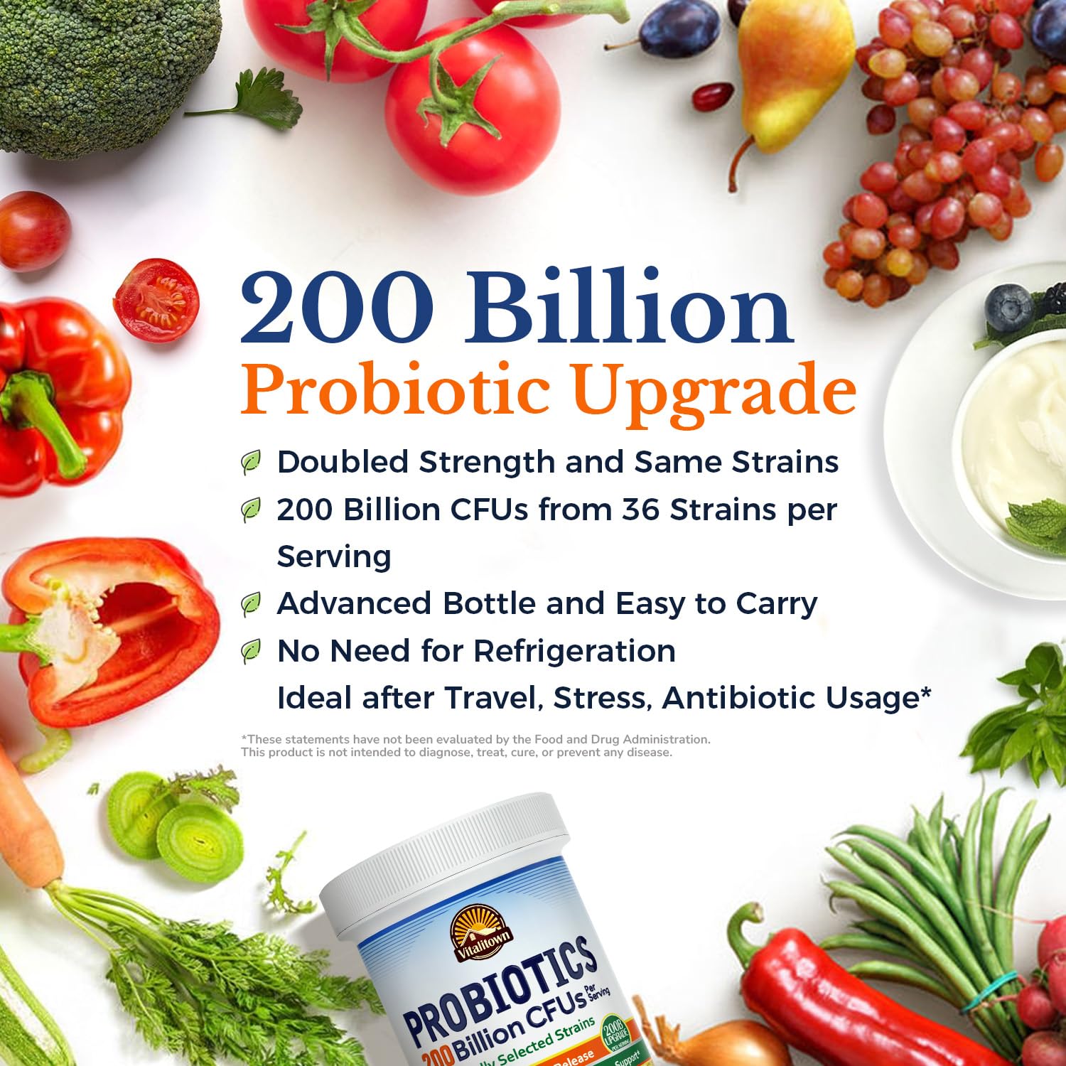 Vitalitown Probiotiques avec prébiotiques et enzymes – synergie digestive efficace
