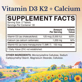 Vitalitown tablettes D3 K2 Calcium, capsules faciles à avaler