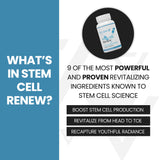 Vitality Now Stem Cell Renew — étiquette claire et ingrédients clés.