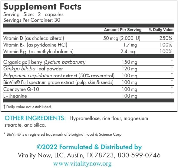 Vitality Now Stem Cell Renew, gélules, utilisation quotidienne pour revitaliser votre routine.