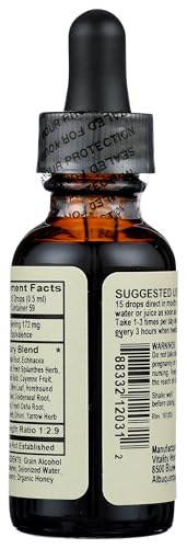 Vitality Works Cold & Sinus Blaster — étiquette claire et lisible pour le dosage.