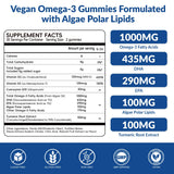 Gommes oméga-3 VitalityPeak rouges, DHA et EPA, prise quotidienne facile.