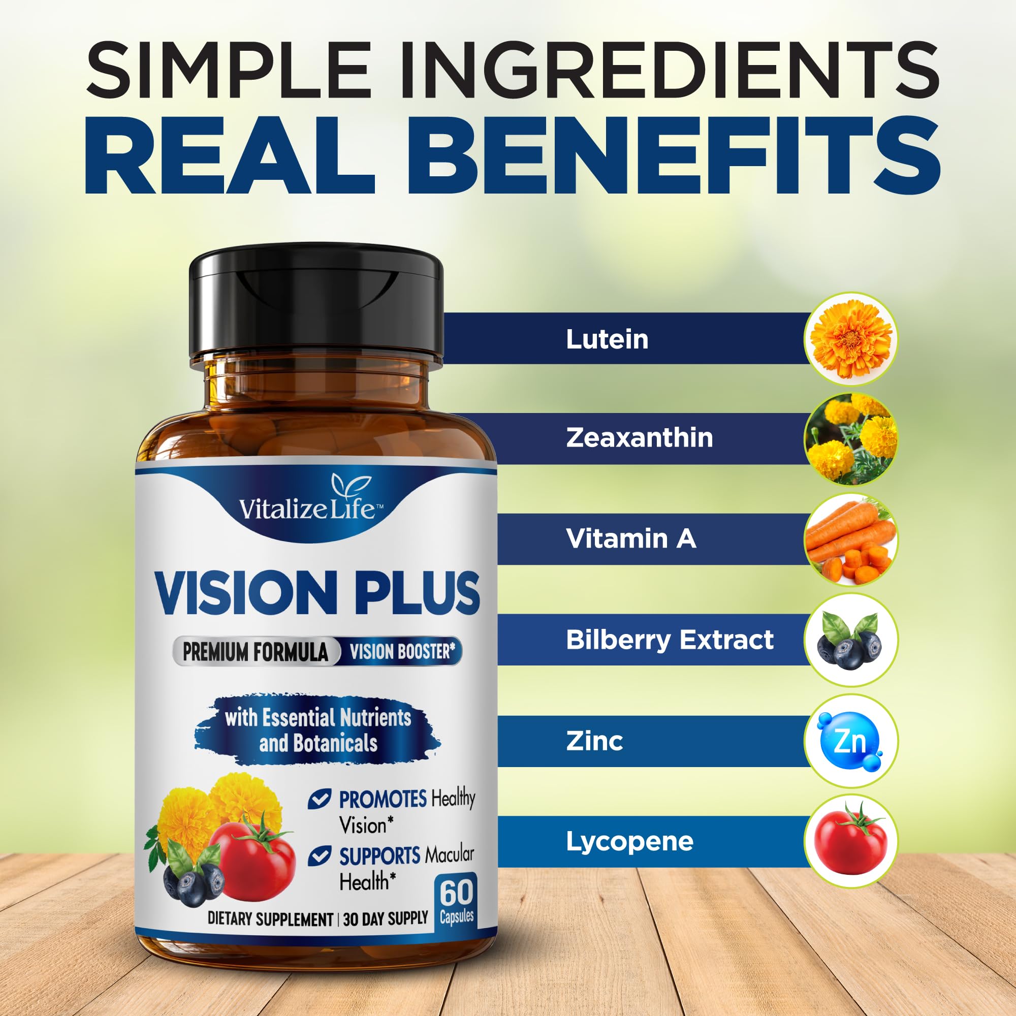 Gélules Vision Plus en gros plan favorisant la fatigue oculaire réduite.
