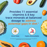 Étiquette Vitallitown montrant les ingrédients et valeurs nutritionnelles.