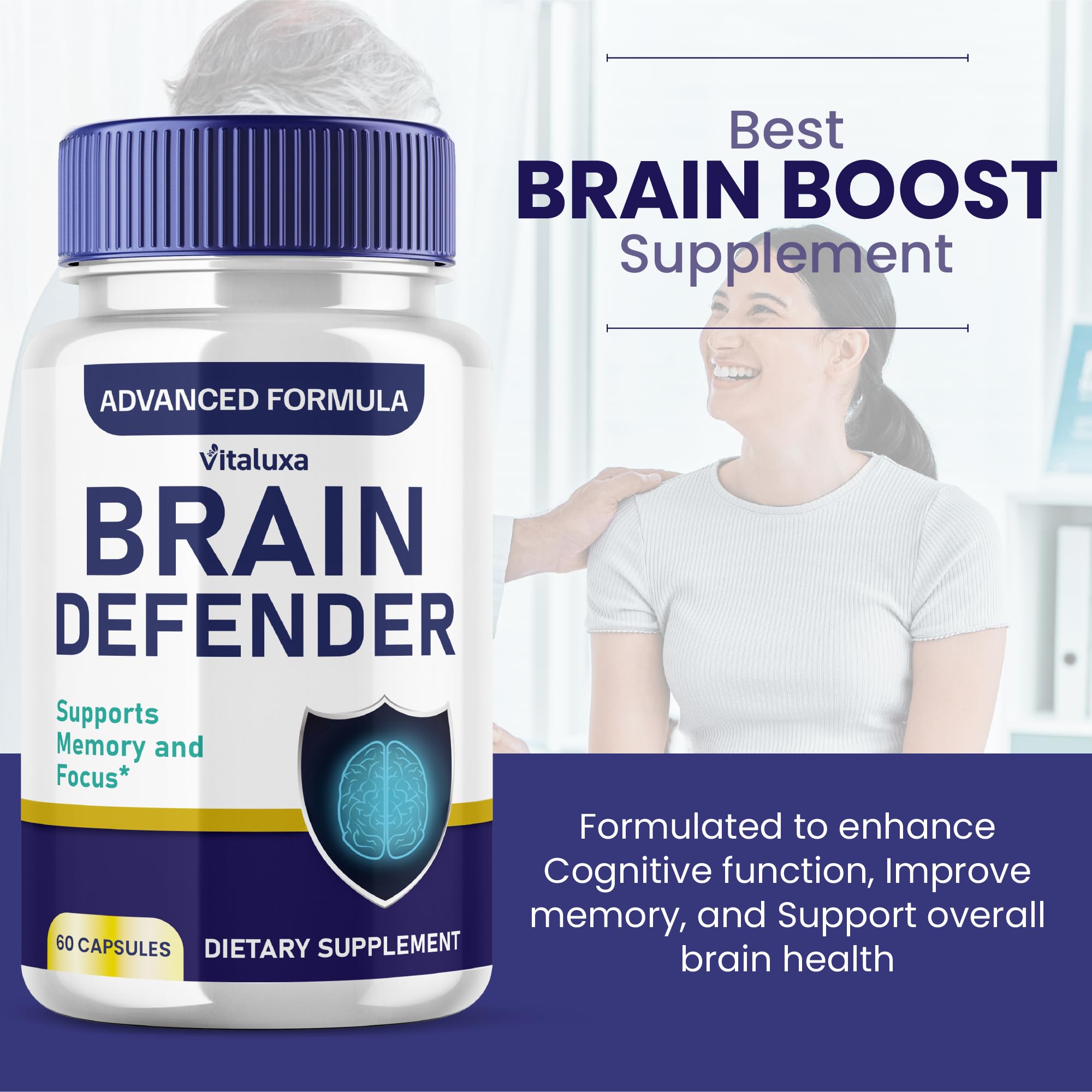 Vitaluxa Brain Defender: close-up sur les capsules faciles à intégrer dans la journée.