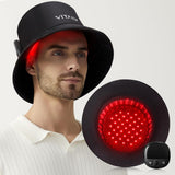 Vitaly cap lumière rouge avant : confort et couverture optimale du cuir chevelu.