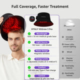 Vitaly cap lumière rouge usage quotidien : séance sans fil et sécurité intégrée.