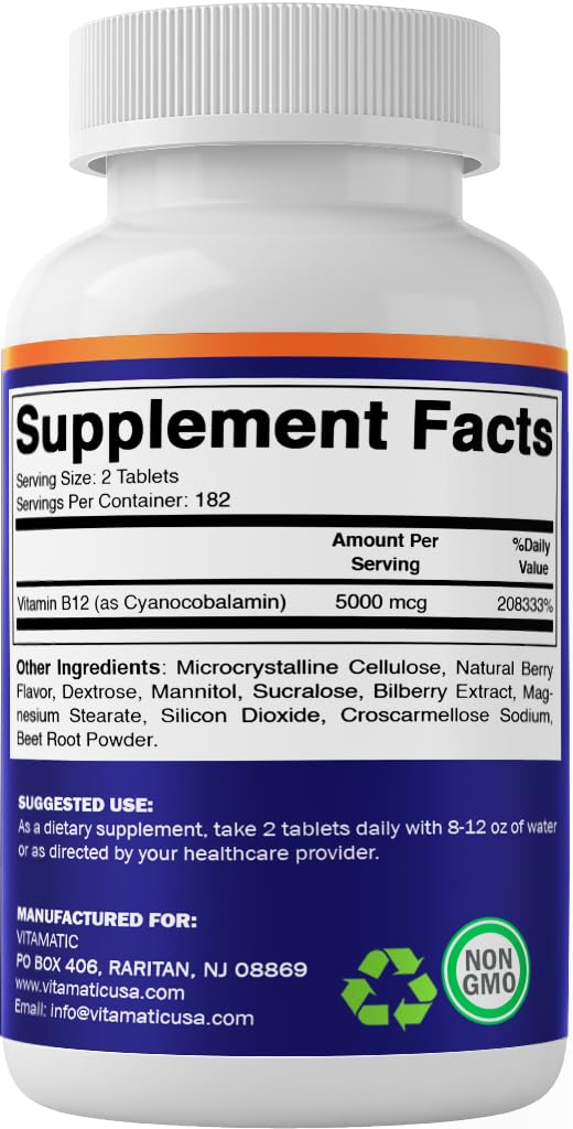 Vitamatic B12 5000 mcg arôme framboise gros plan, expérience sensorielle
