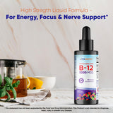 Vitamatic B12 5000 mcg, concentration élevée, flacon lisible.