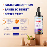 Étiquette Vitamatic B12 sans sucre, ingrédients simples et transparents.