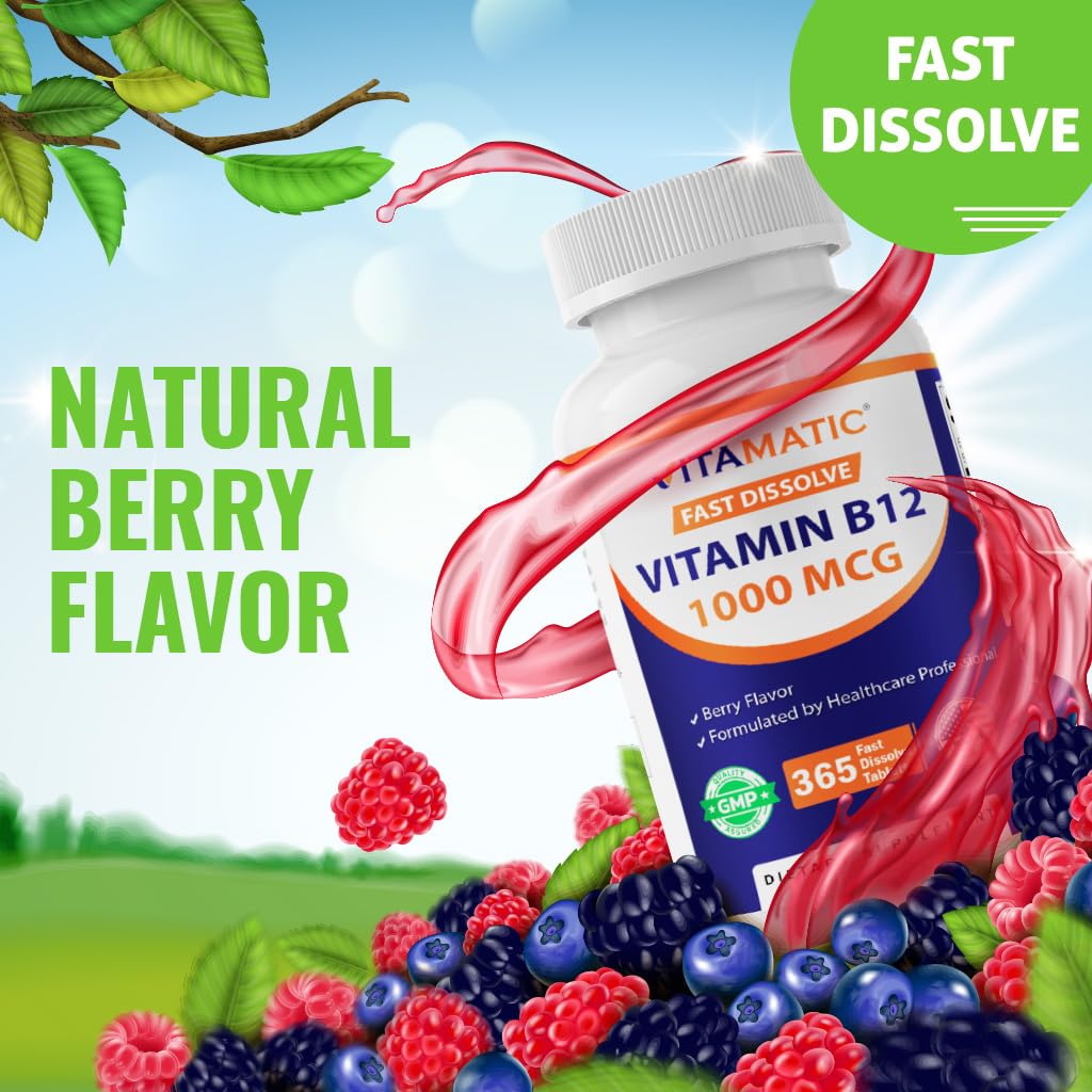 Vitamatic B12 goût framboise naturel, prise agréable.