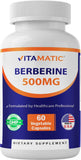 Vitamatic Berberine: capsules végétales 500 mg pour le soutien potentiel du métabolisme