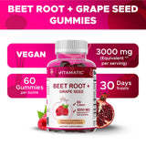 Arôme naturel framboise et grenade sur les gommes Vitamatic Betterave.