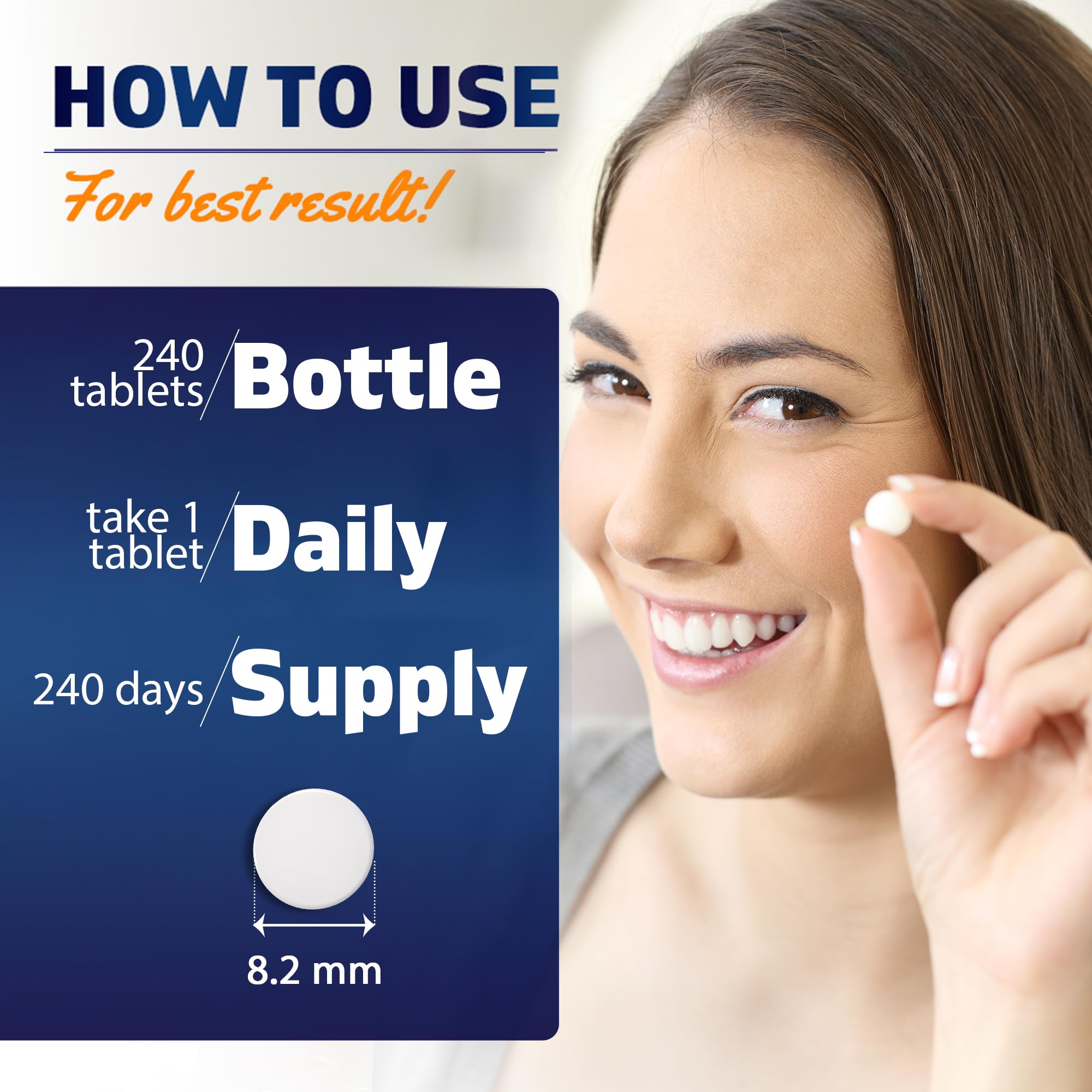 Vitamatic bore chélaté bouteille: dosage clair de 10 mg par comprimé.