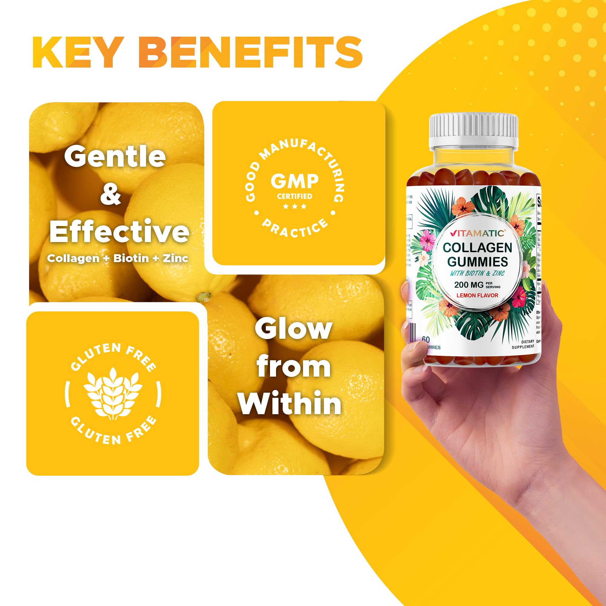 Formule sans gélatine Vitamatic avec pectine et tapioca biologique, consommation facile