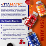 Emballage Vitamatic D3 sans OGM, présentation claire et informative.