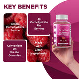 Vitamatic gommes glucose framboise – énergie sans caféine, utilisation flexible.