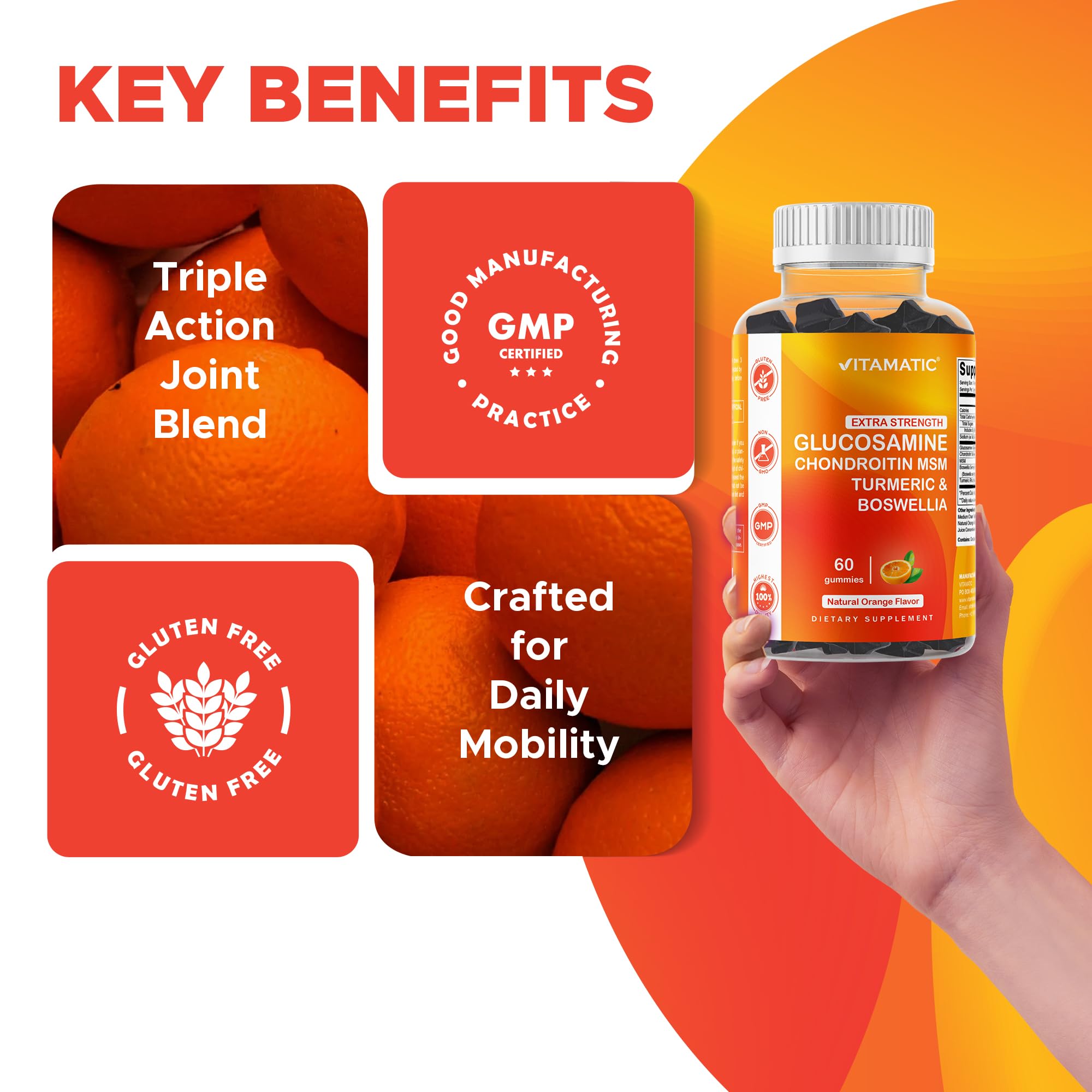 Emballage Vitamatic sans sucre, option légère pour le quotidien.