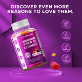 Gommes Vitamatic saveur fraise dans un emballage attrayant.