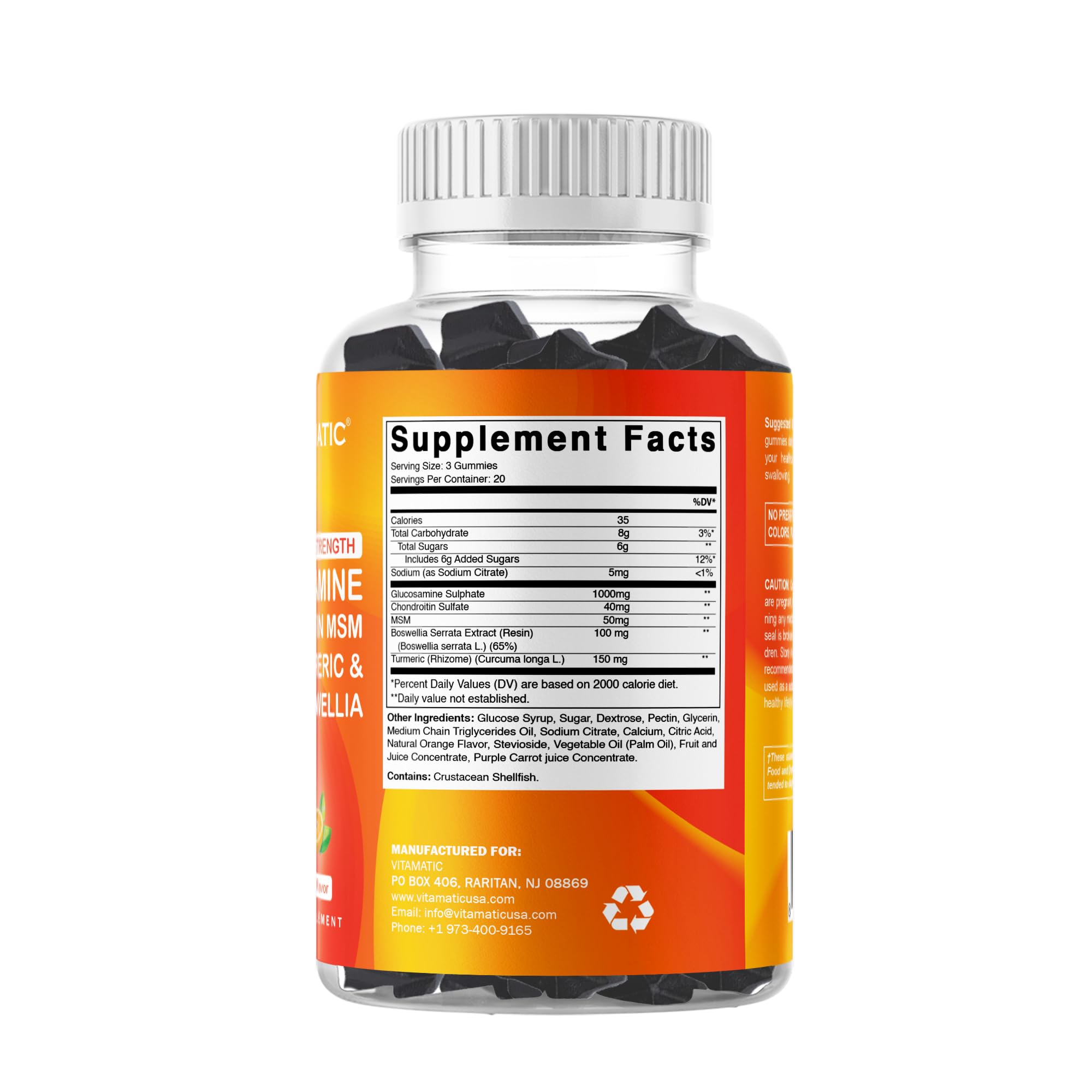 Gomme Vitamatic, texture moelleuse et forme ronde prête à être prise.