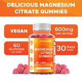 Pack 2 Vitamatic Magnésium Citrate Gummies pour une utilisation mensuelle
