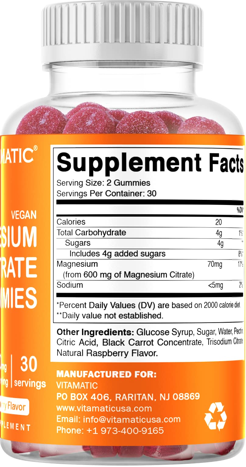 Instructions d’utilisation Vitamatic Magnésium Citrate Gummies