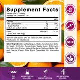 Gommes Vitamatic saveur orange naturelle dans la bouteille, prise agréable