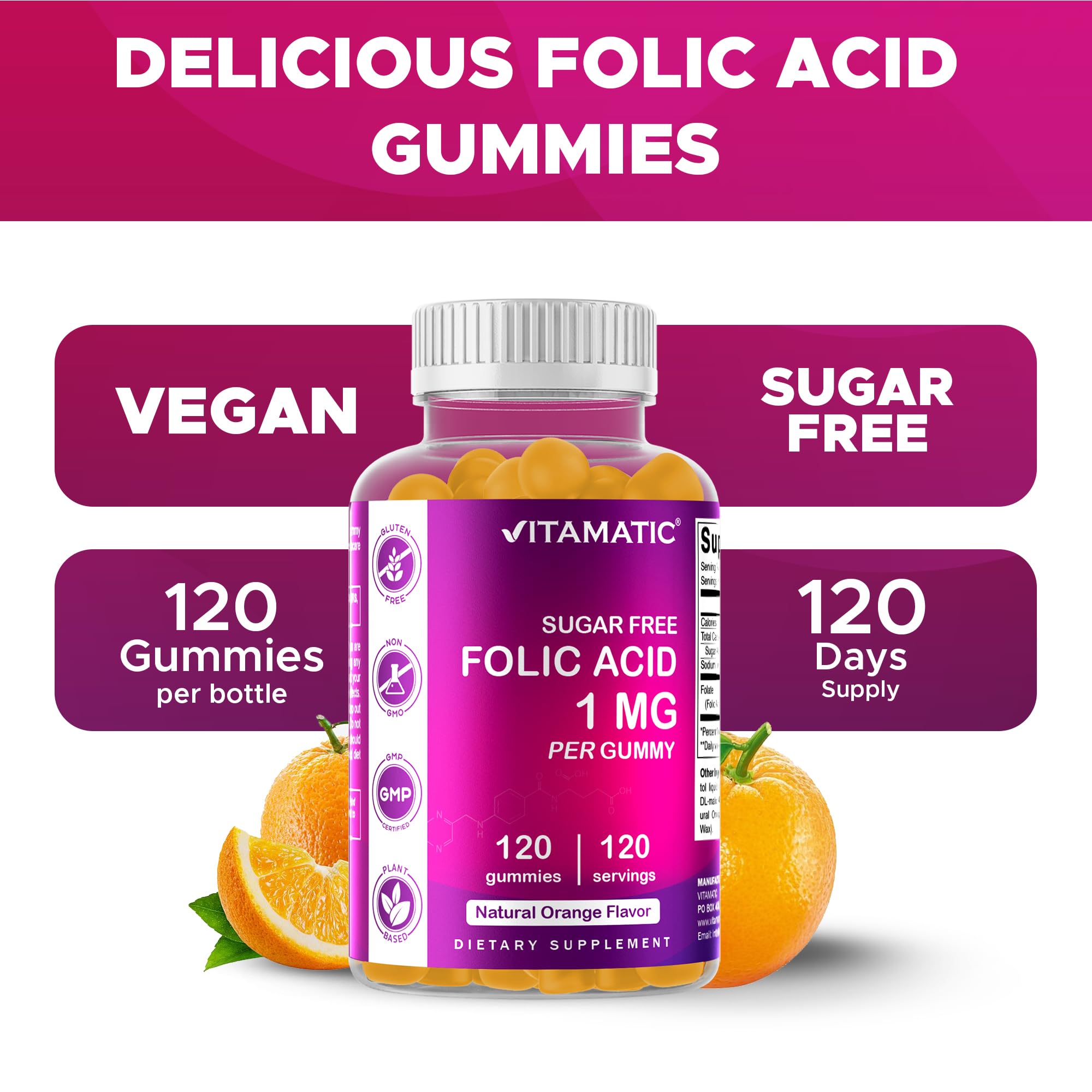 Gommes Vitamatic base pectine dans la bouteille, option végétalienne