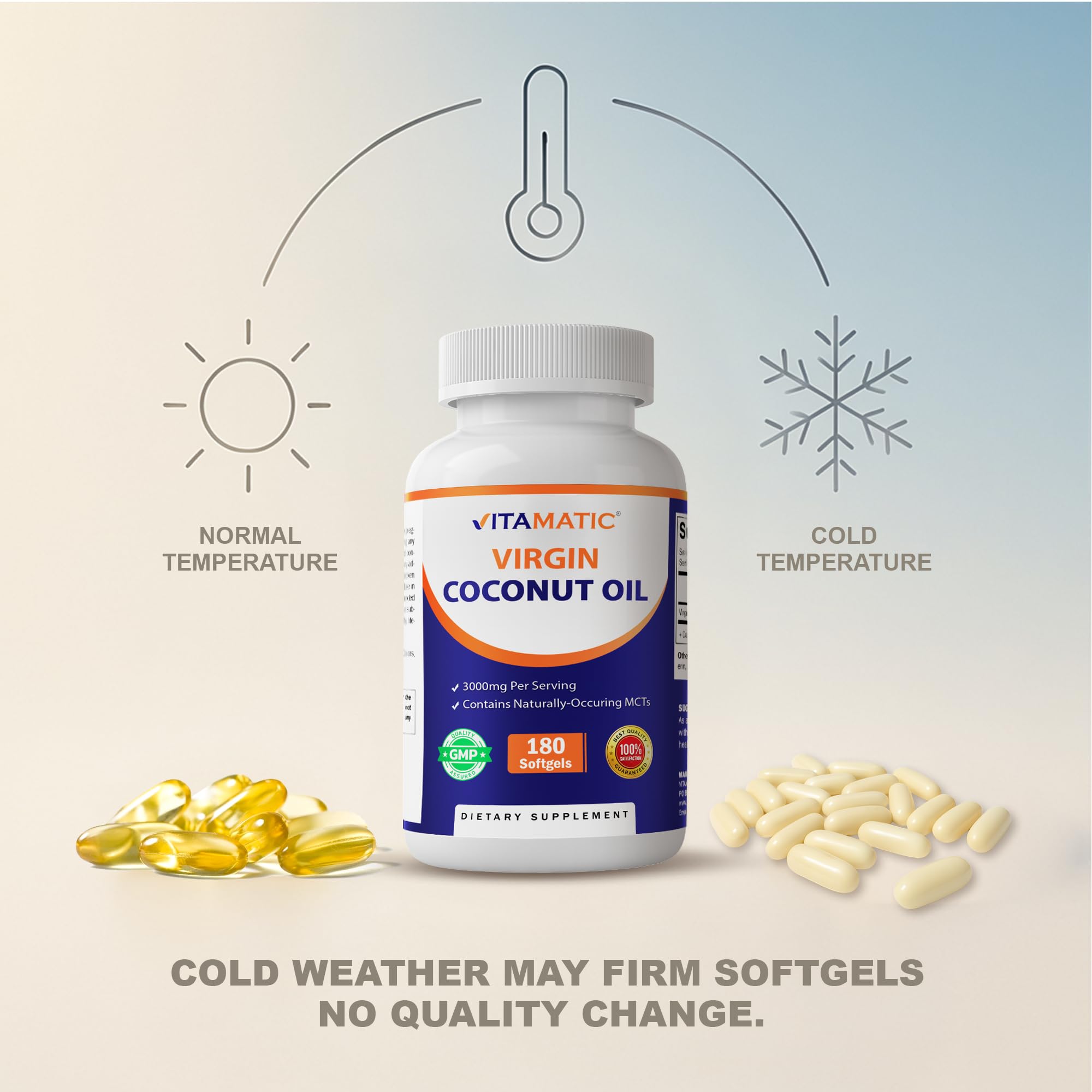 Vitamatic Huile Coco Vier ge – Arôme noix de coco subtil.