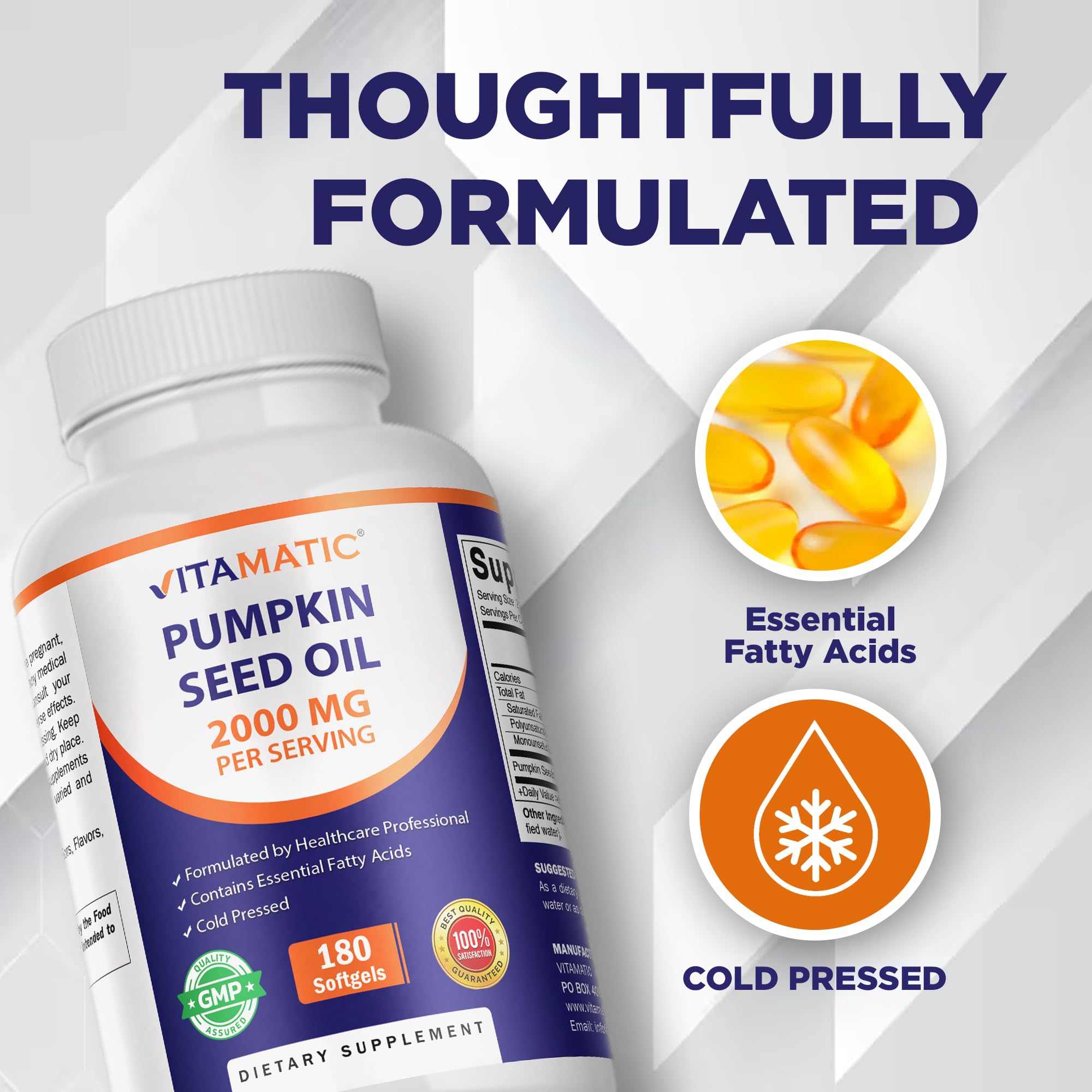 Vitamatic huile-graines-citrouille-etiquette – étiquette claire facilitant le choix éclairé.