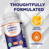 Vitamatic huile-graines-citrouille-etiquette – étiquette claire facilitant le choix éclairé.