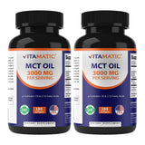 Vitamatic flacon de capsules MCT, prise quotidienne facilitée et pratique.