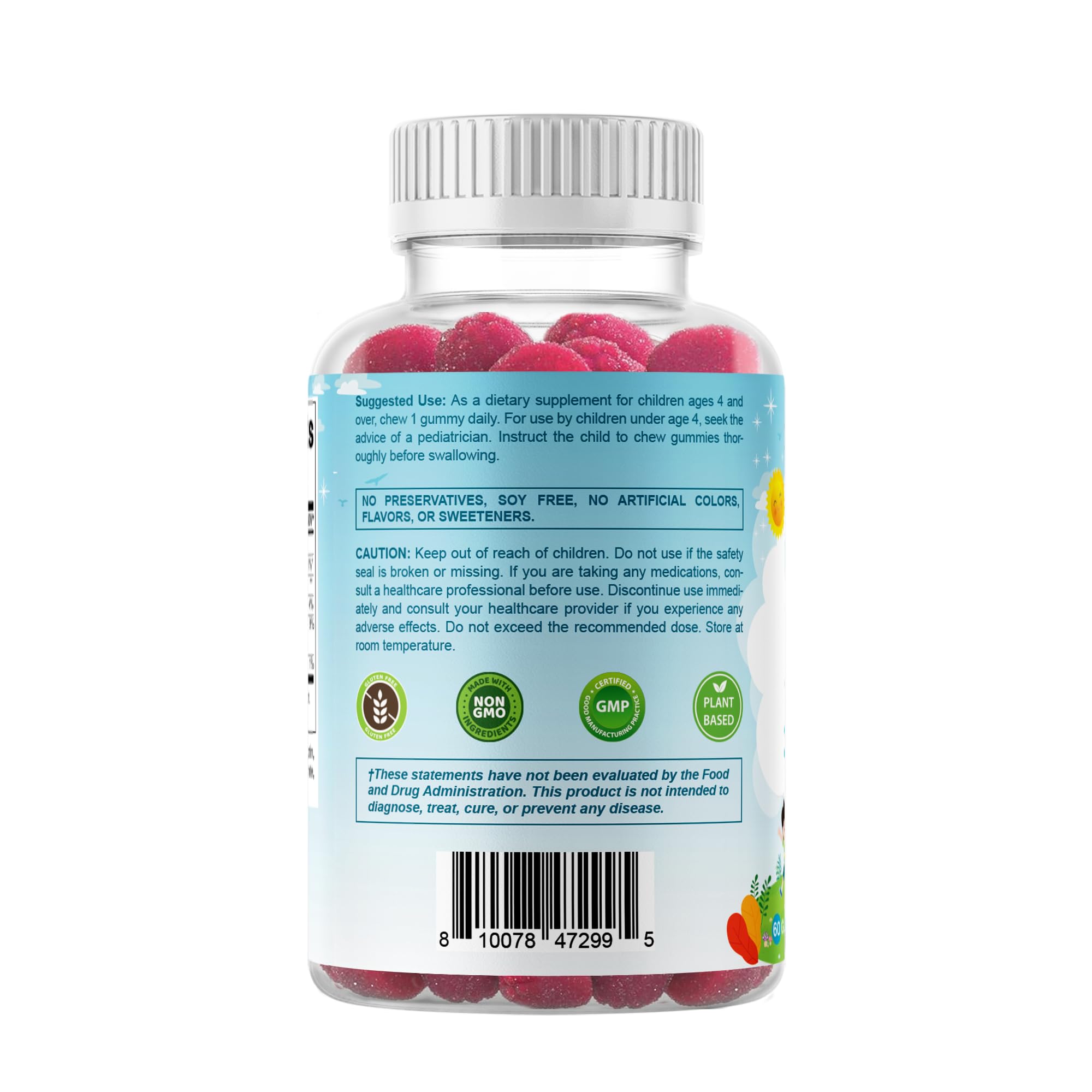 Emballage pratique des gommes Vitamatic Kids Magnesium Calm.