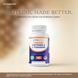 Doseur et bouchon Vitamatic L-Theanine Caféine facilitant le prélèvement.