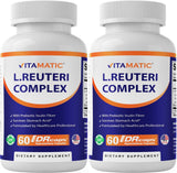 Vitamatic Lactobacillus Reuteri Complex - bouteille et capsules, soutien digestif potentiel.