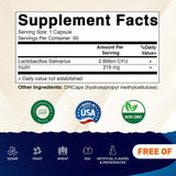 Vitamatic Lactobacillus Salivarius sur l’étiquette, indiquant l’inuline prébiotique utile.