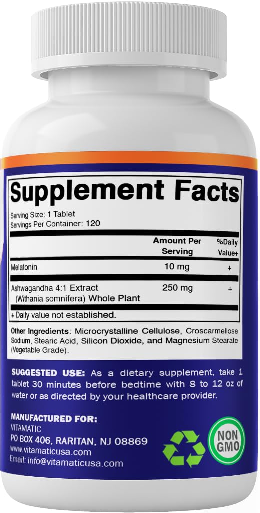 Logo non-GMO Vitamatic sur l'étiquette, sans ingrédients modifiés.
