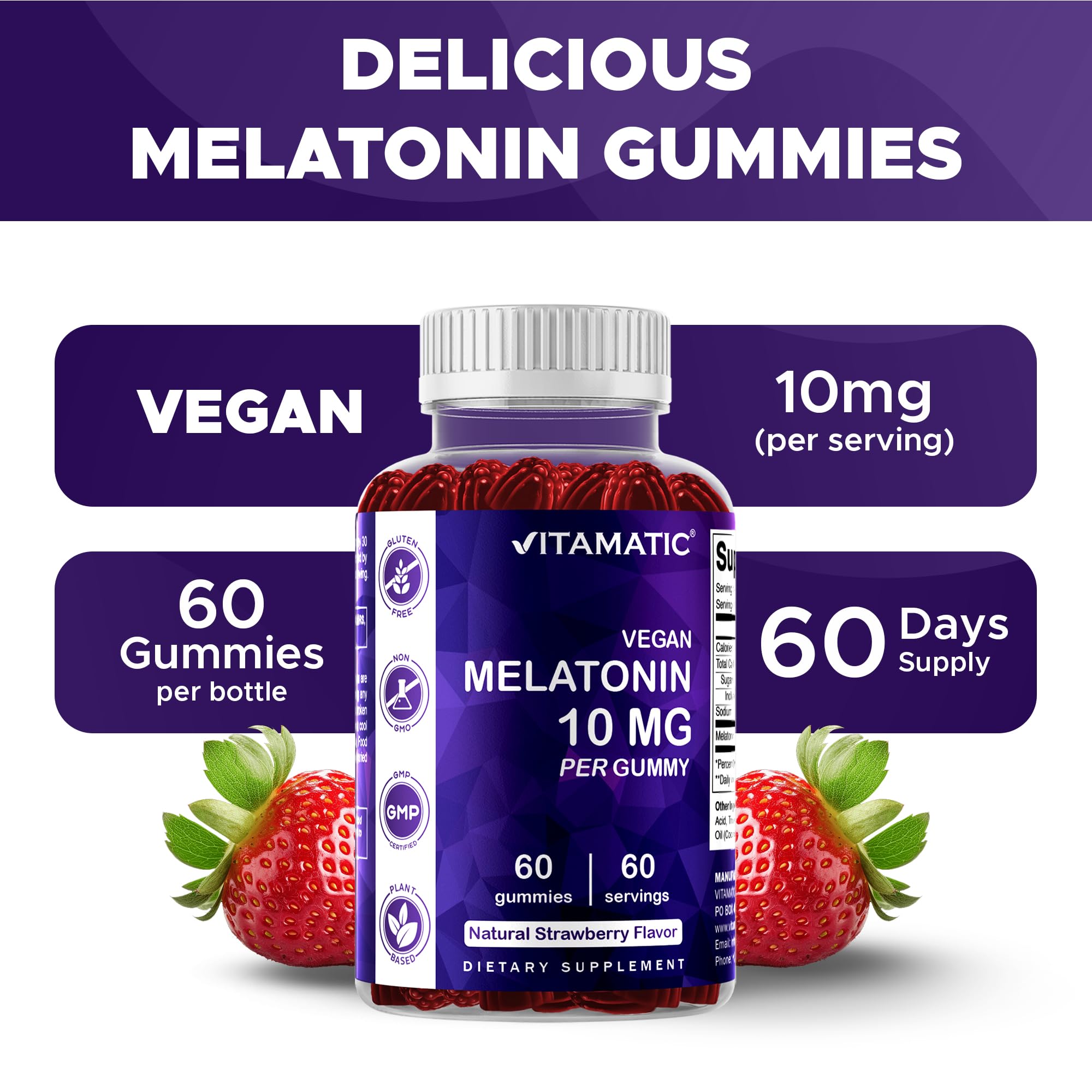 Ingrédients végétaux utilisés dans les gommes Vitamatic Mélatonine.