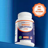 Forme végétarienne Vitamatic Mélatonine, sans OGM, adaptée à vos choix alimentaires.