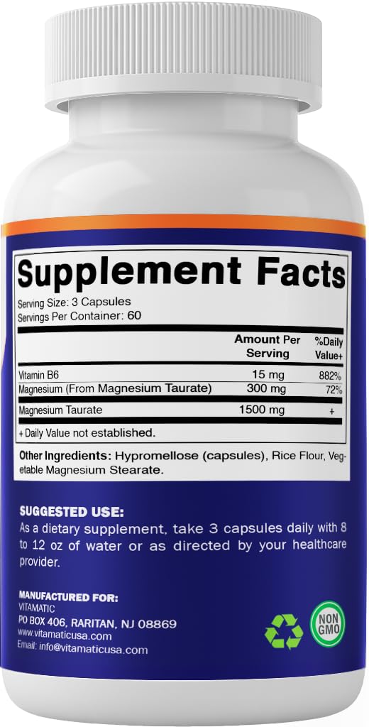 Vitamatic – notice décrivant absorption taurate et bénéfices potentiels.