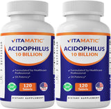 Vitamatic Acidophilus Probiotique, bouteille: soutien digestif potentiel.