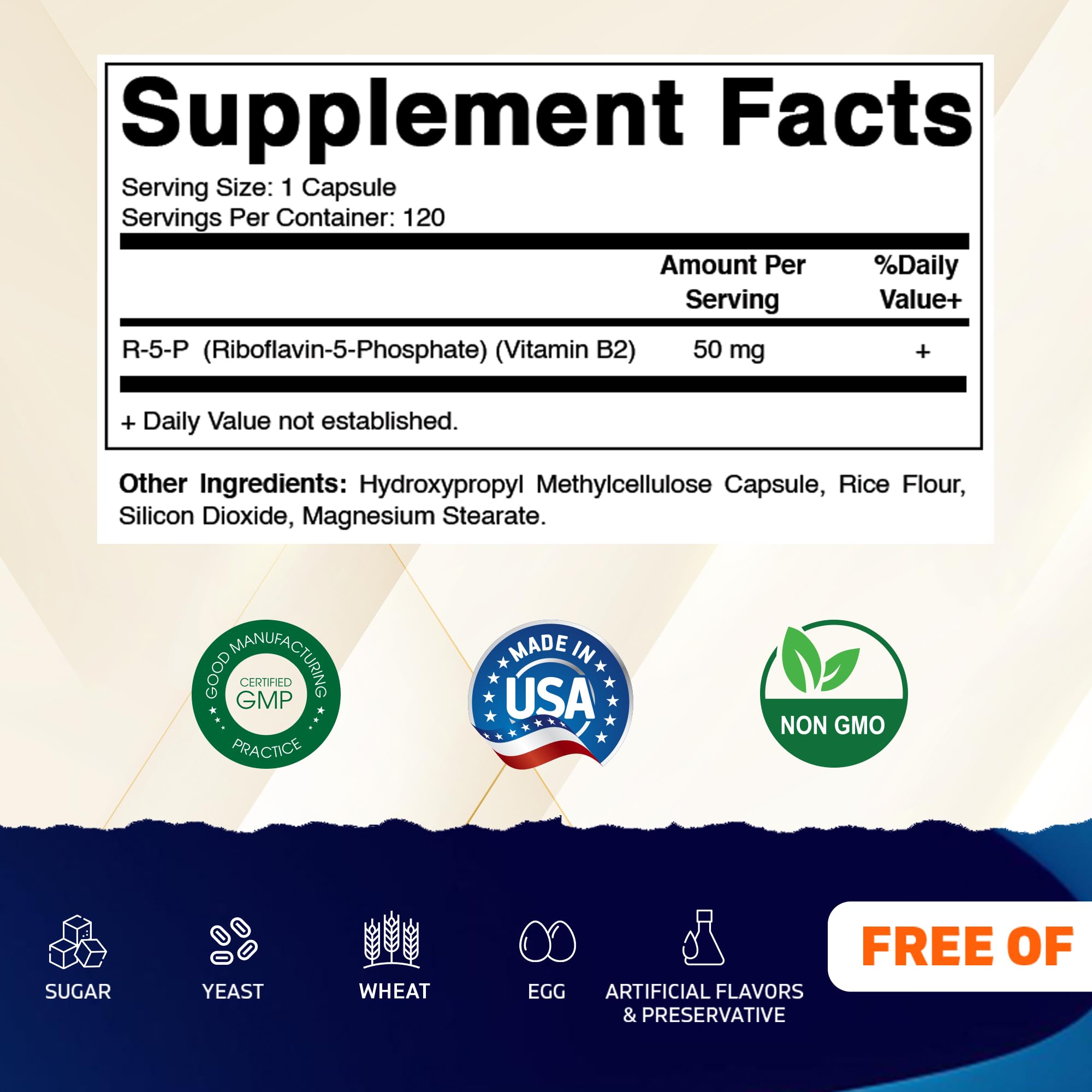 Vitamatic R-5-P: capsules végétariennes, ingestion facile pour routine santé.