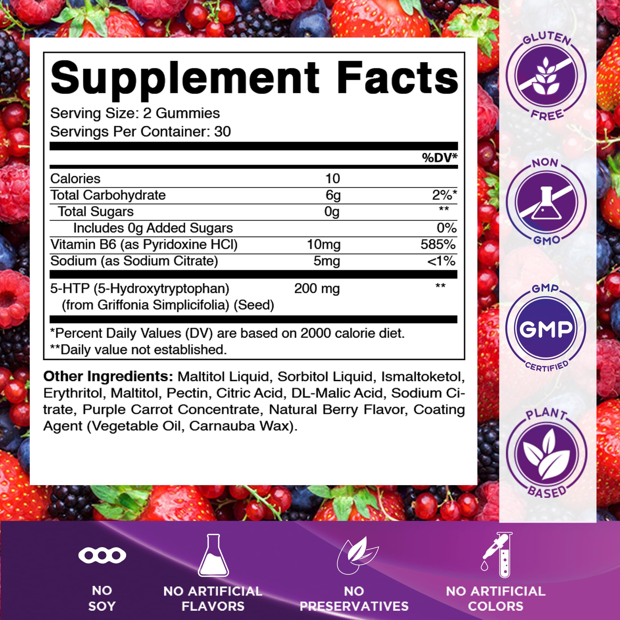 Gommes Vitamatic sans sucre 5-HTP ouverture boite pratique au quotidien