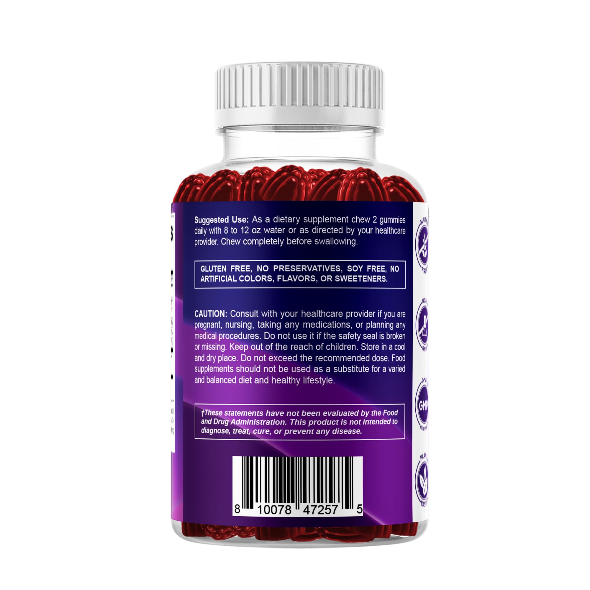 Gommes Vitamatic sans sucre 5-HTP routine quotidienne végan