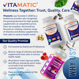 Soutien potentiel de l'immunité et des voies respiratoires avec Vitamatic NAC.